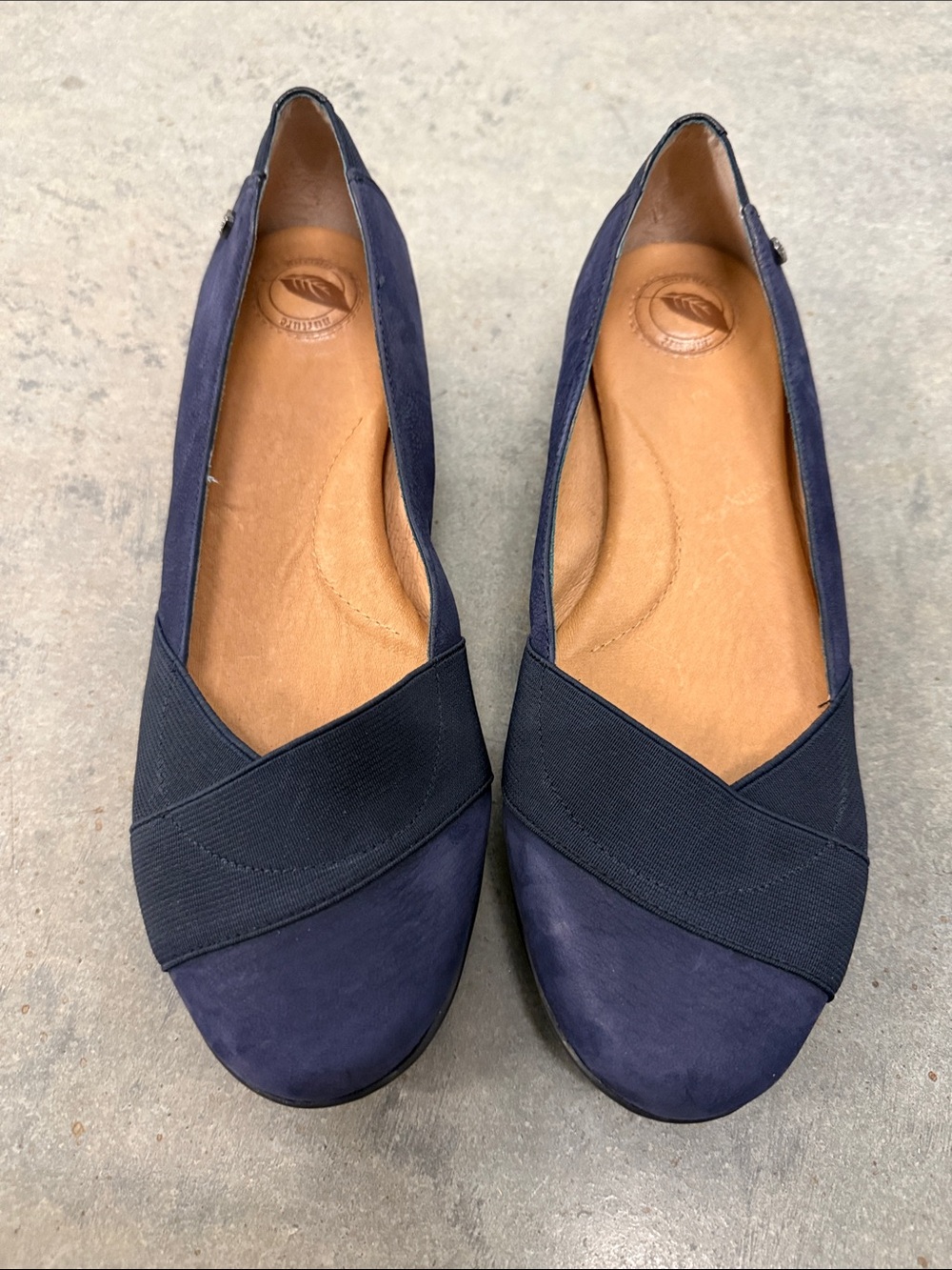 Nurture by Lamaze Navy Blue Slip-On Crossband Flats